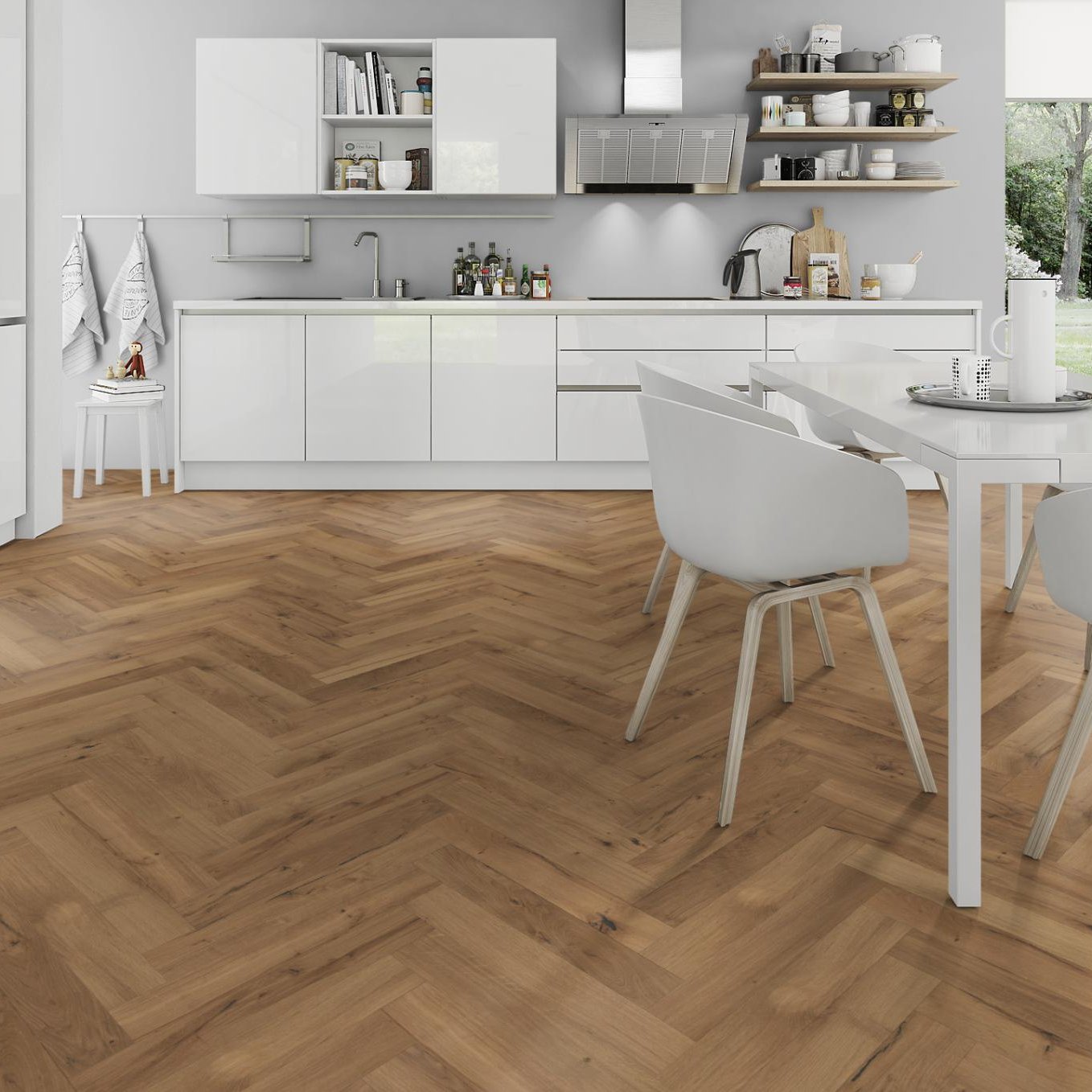 Sparta Oak 14/3 x 90mm Herringbone Engineered