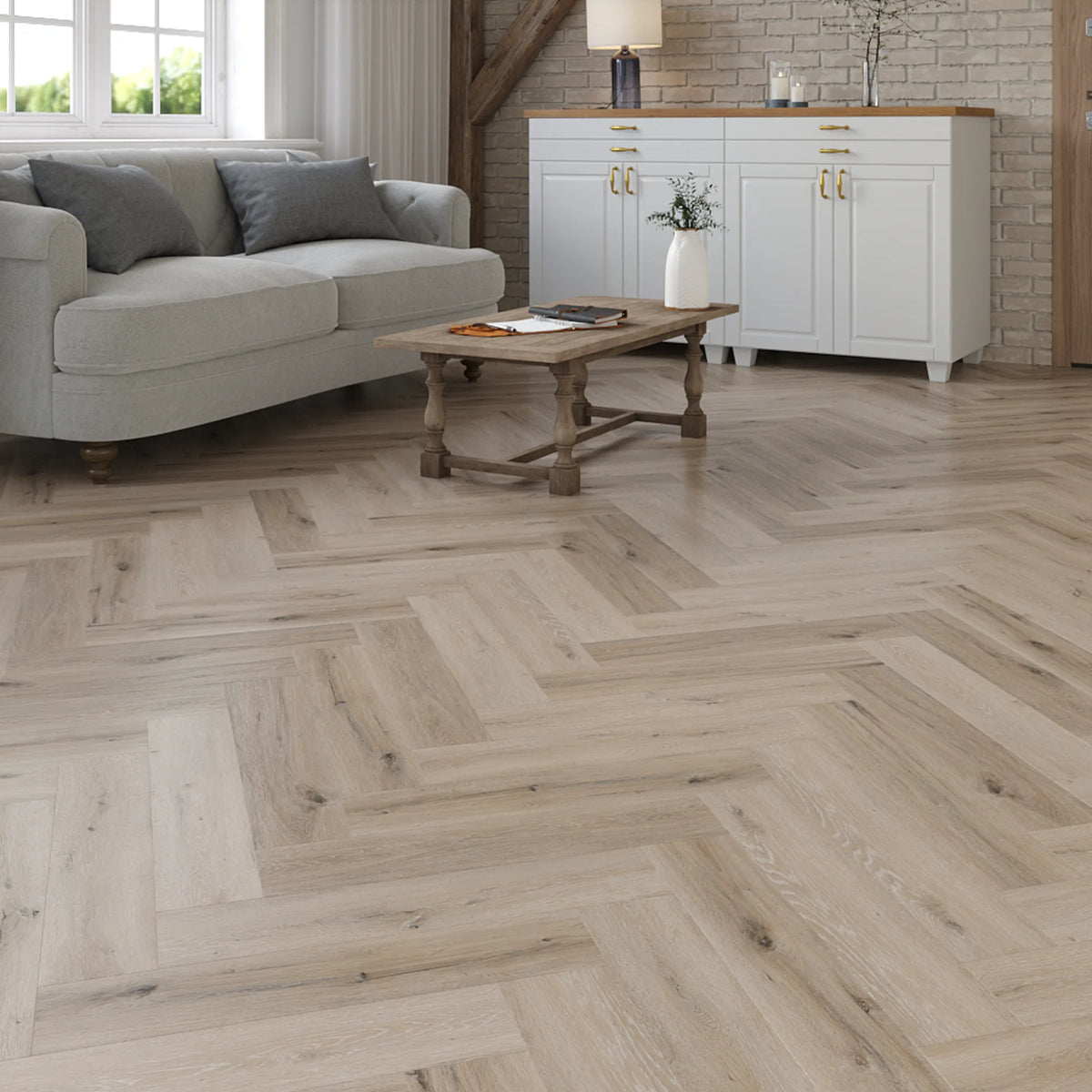 Montrose Oak Herringbone Click Vinyl SPC