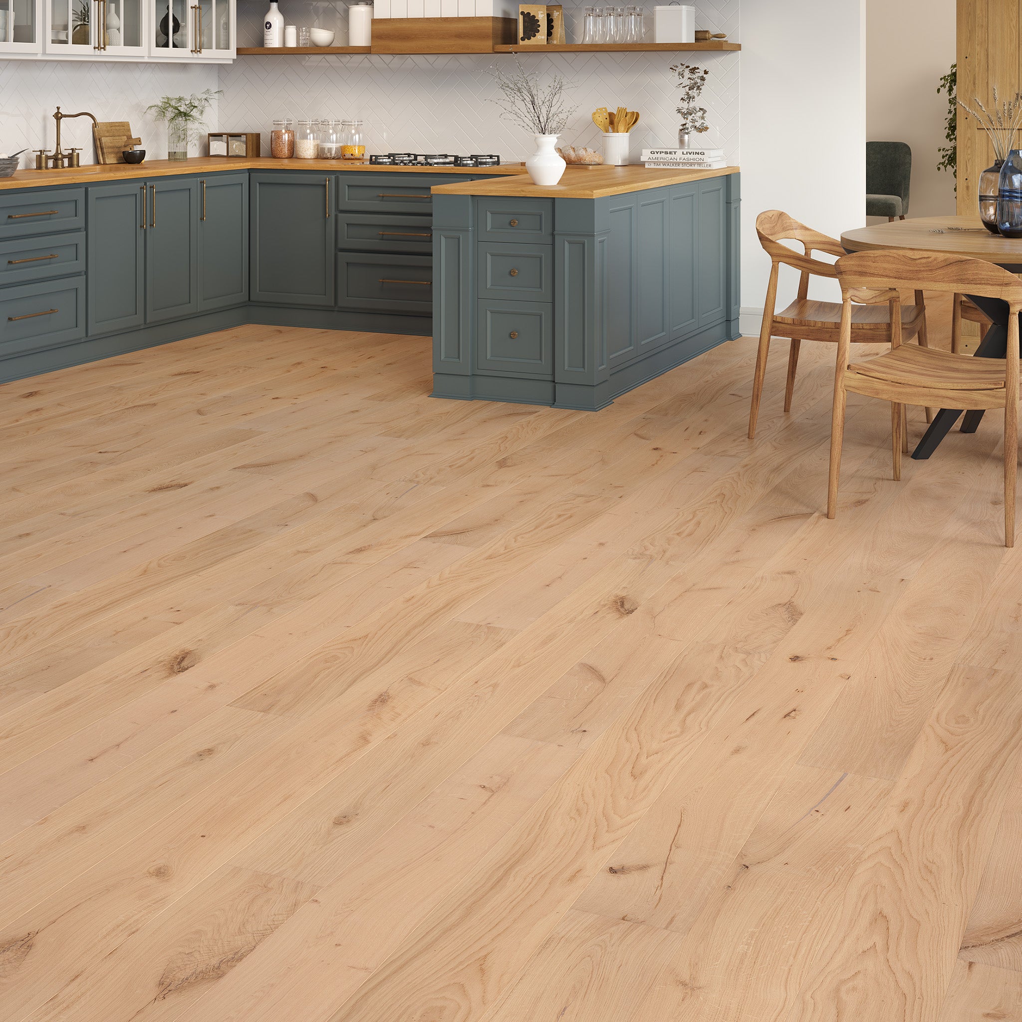 Petunia Oak Smooth Unfinished Rustic 14/3 x 190mm Straight Engineered
