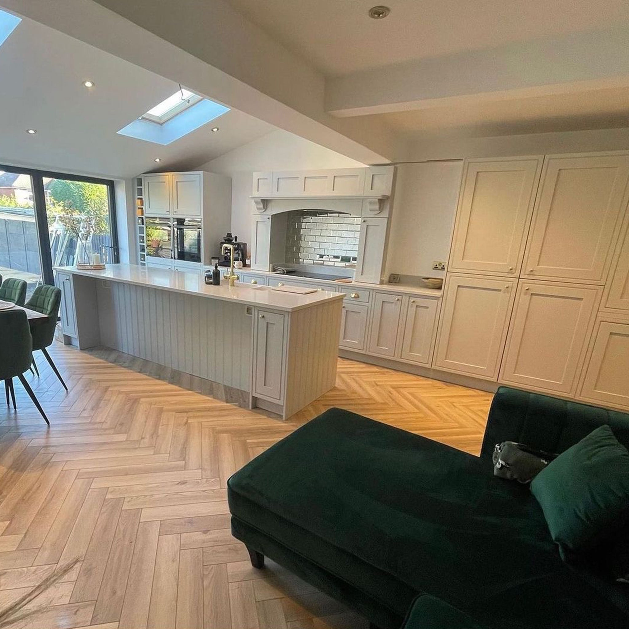 Brooklyn Oak 12mm Herringbone Laminate - Floor Street