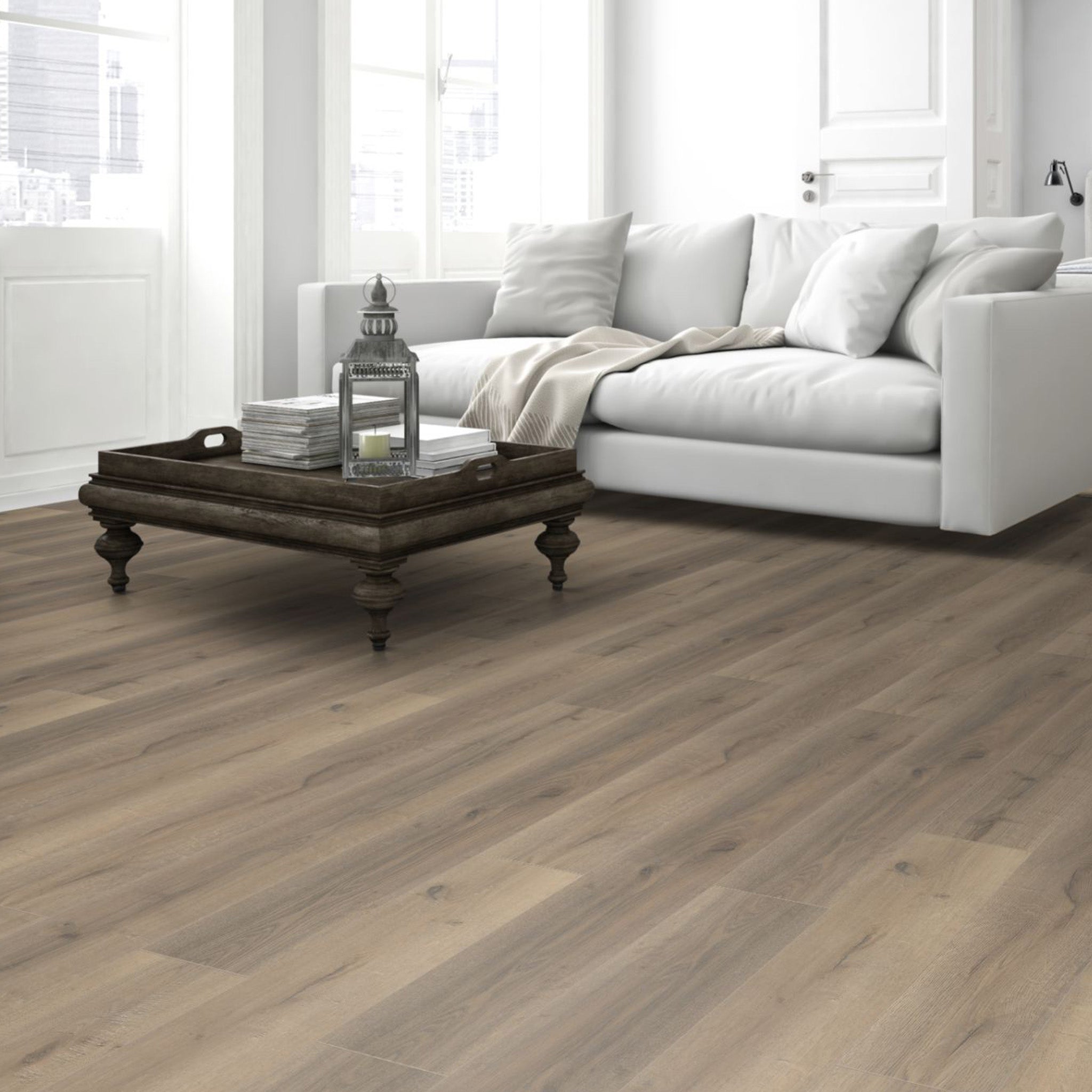 Brooklyn Oak 12mm Straight Laminate - Floor Street