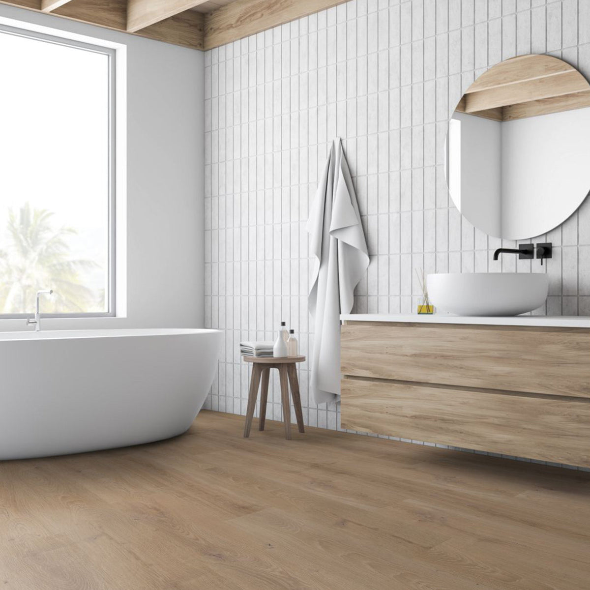 Buri Oak Straight Waterproof Click Vinyl - Floor Street