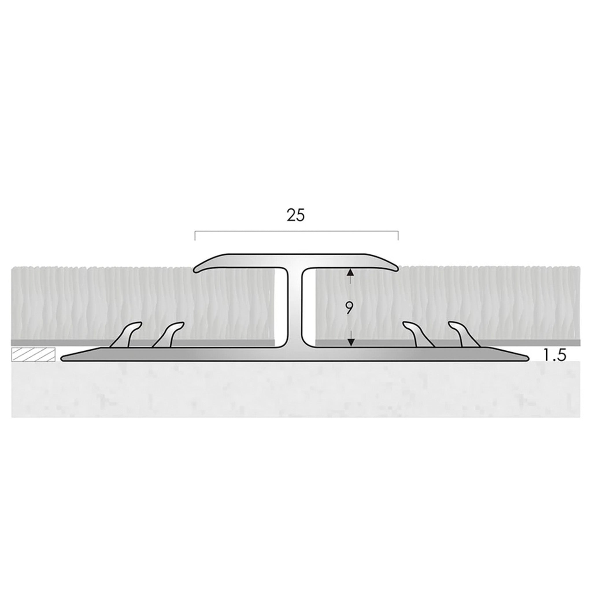 Carpet to Carpet Door Strip 0.9m