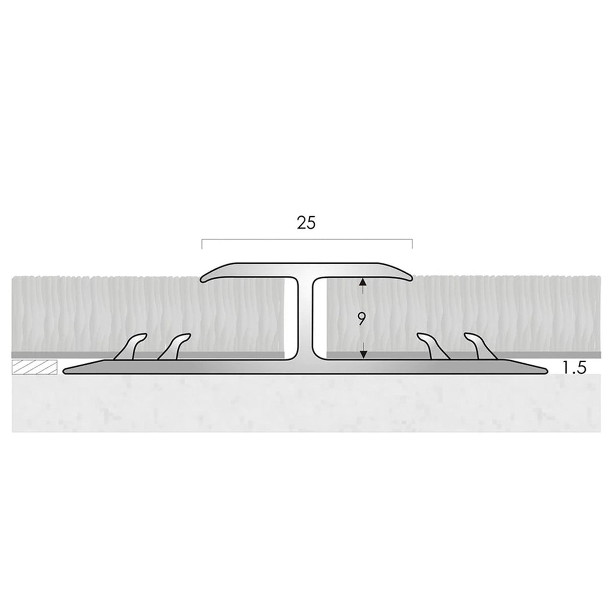 Carpet to Carpet Door Strip 0.9m - Floor Street