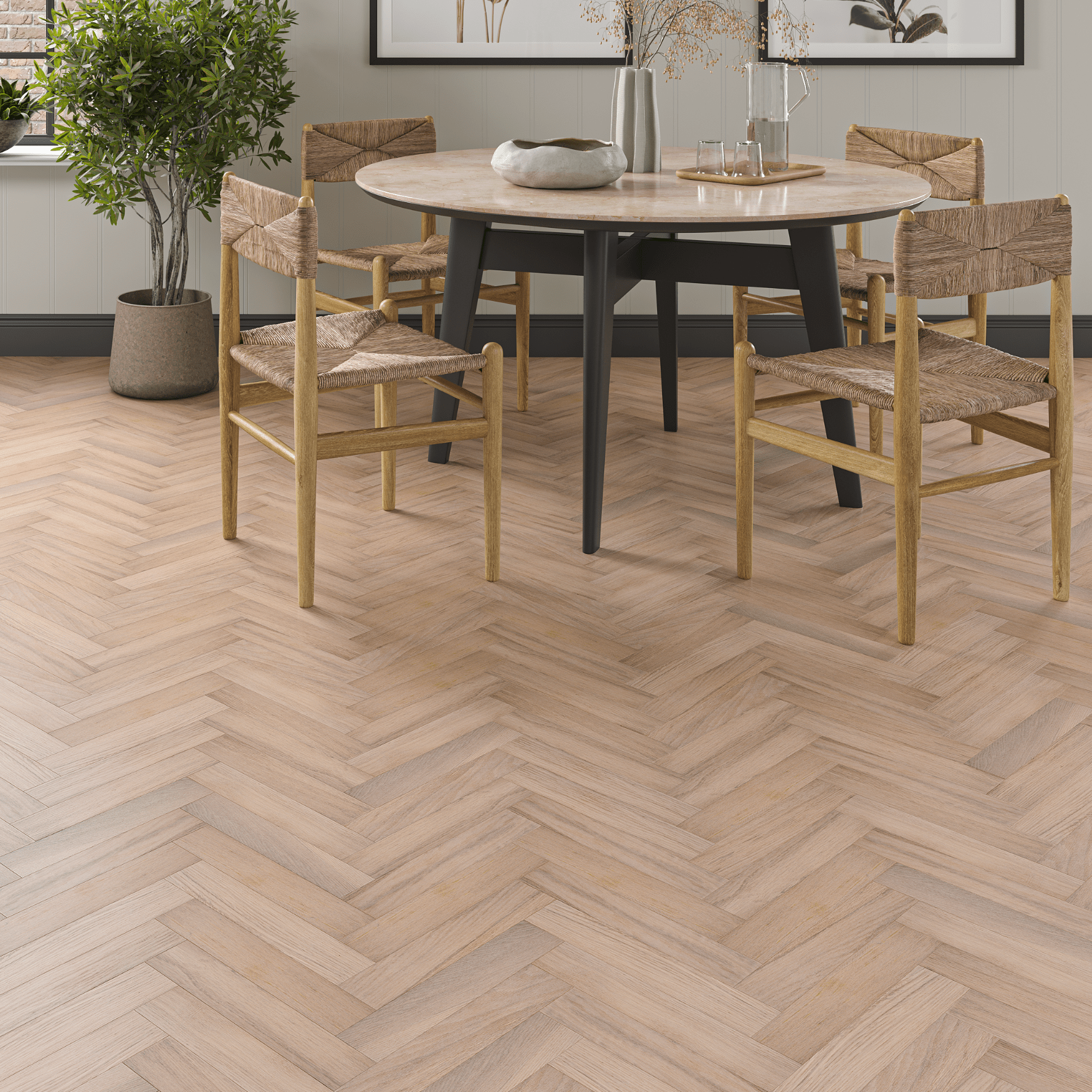 Cathedral Oak 20mm Herringbone Engineered - Floor Street