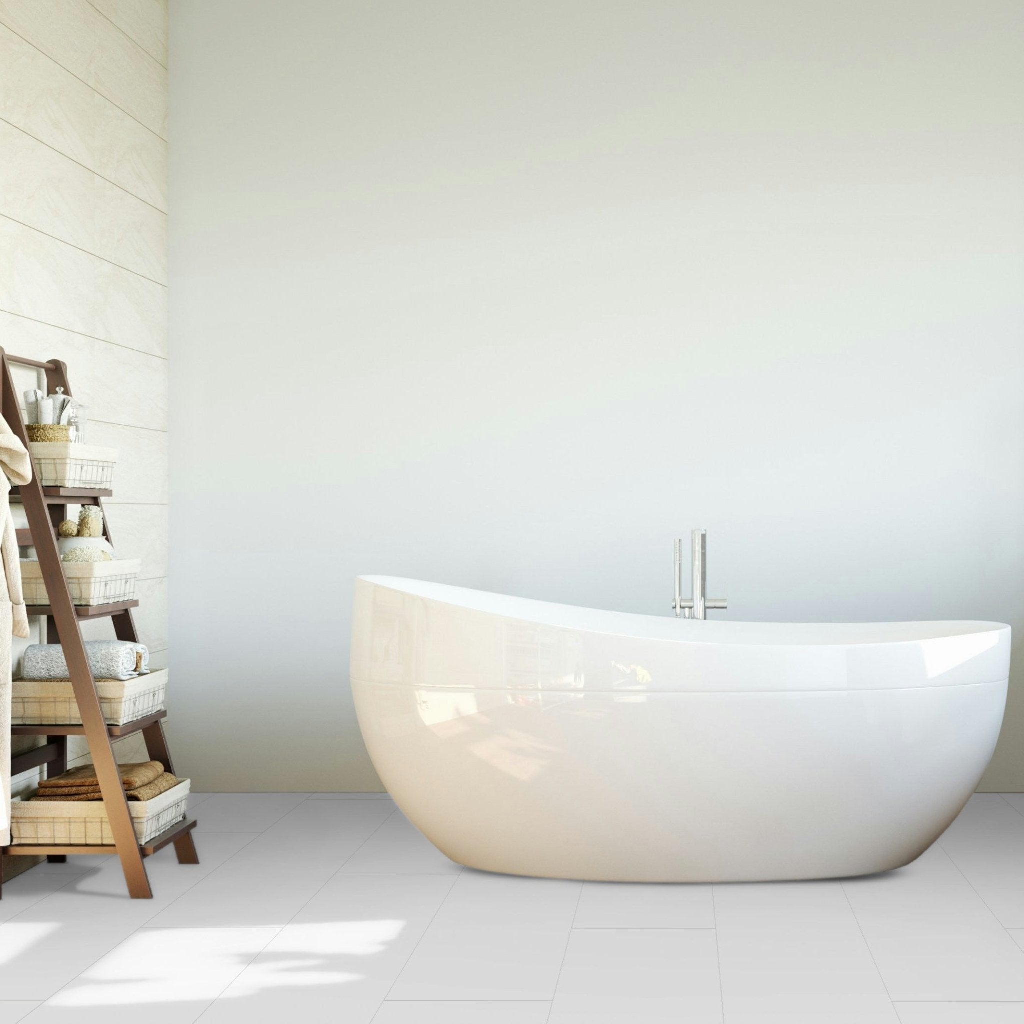 Falquon Stone White Tile Laminate - Floor Street