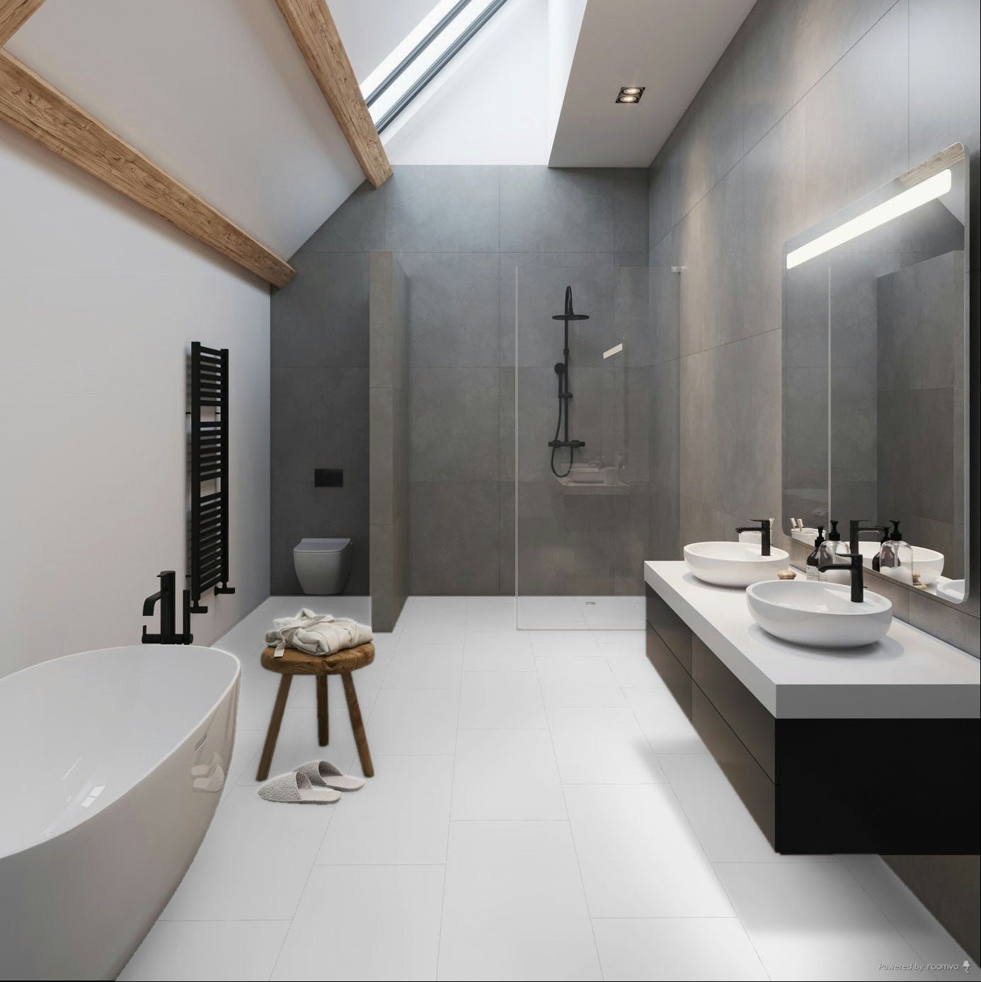 Falquon Stone White Tile Laminate - Floor Street