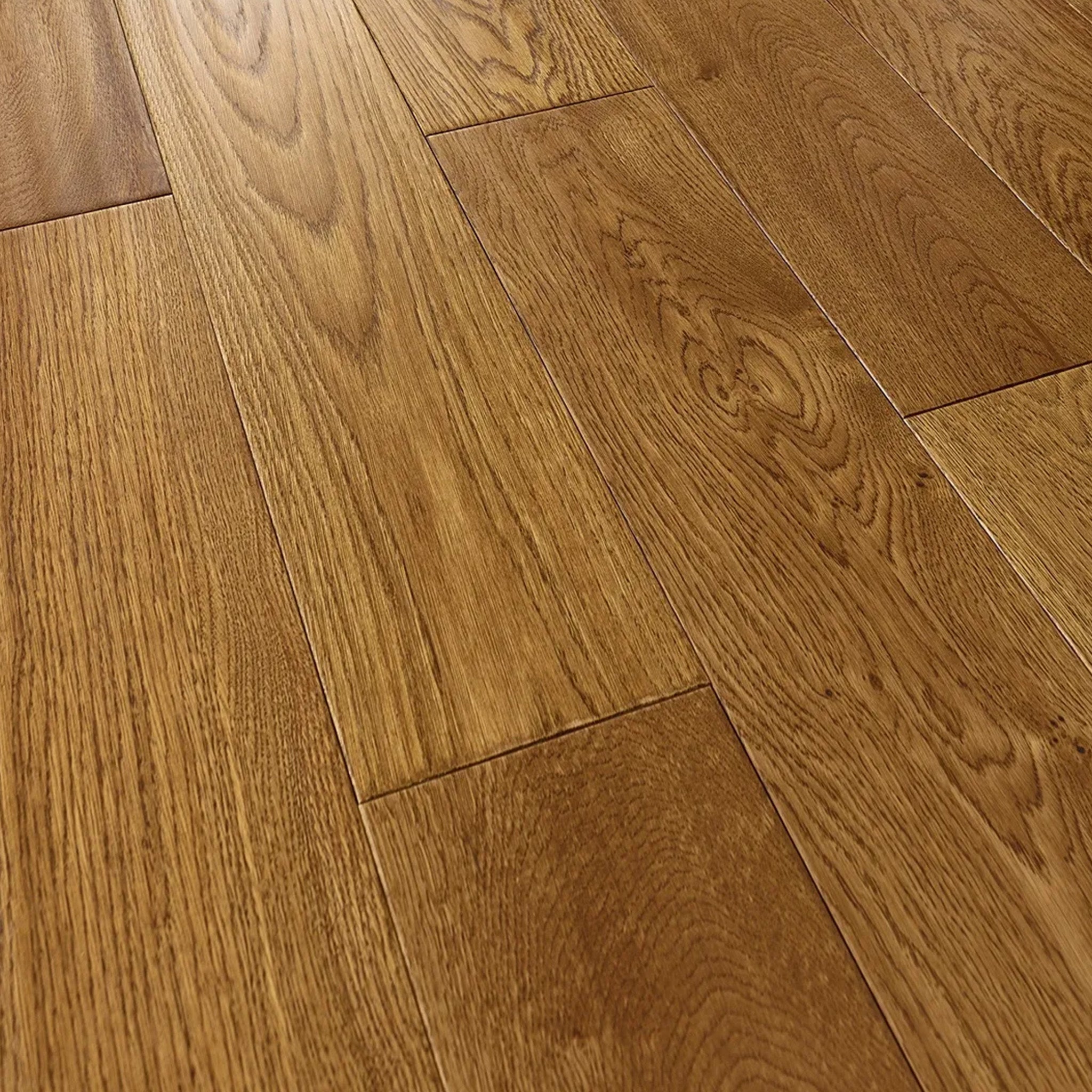 Golden Handscraped Lacquered 18/5 x 150mm Straight Engineered - Floor Street