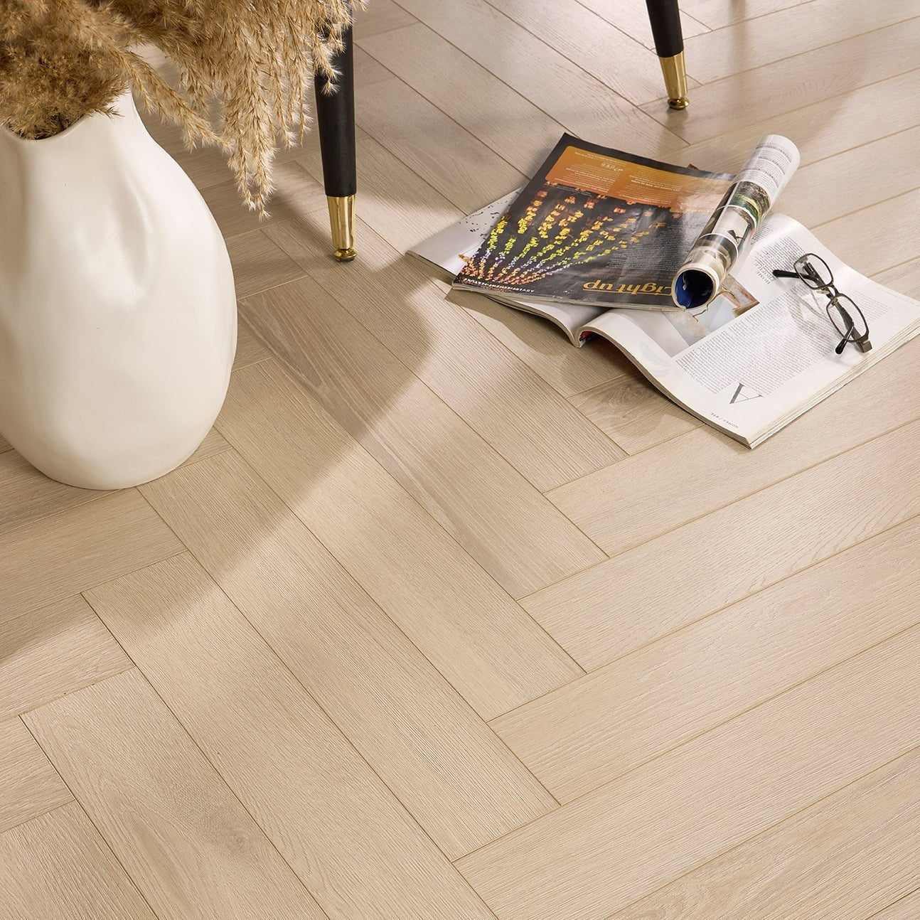 Halmstad oak 12mm Herringbone Laminate - Floor Street