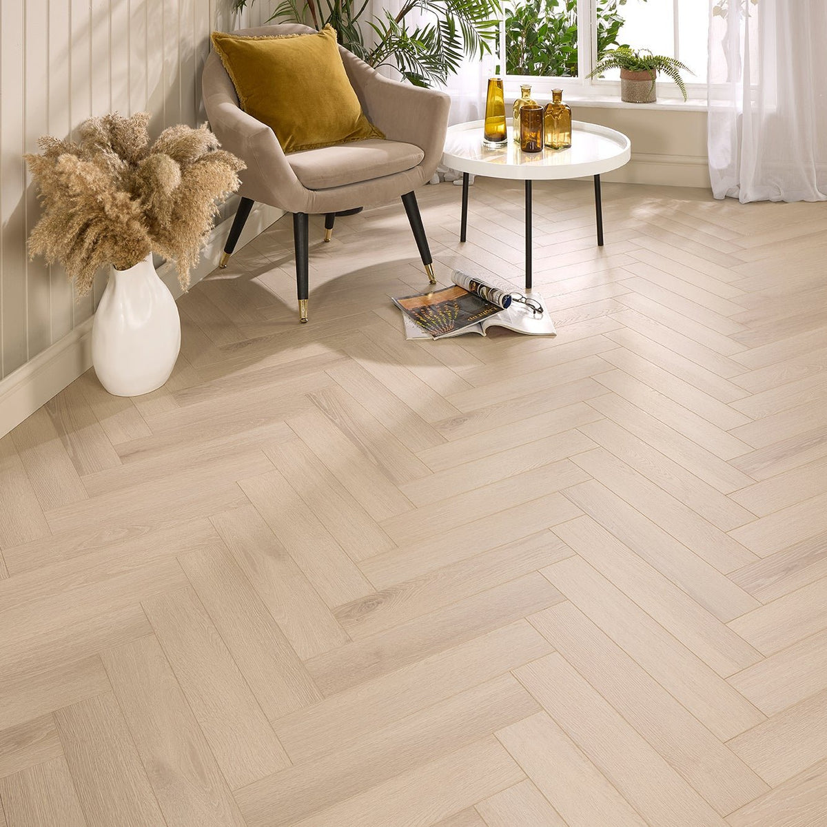 Halmstad oak 12mm Herringbone Laminate - Floor Street