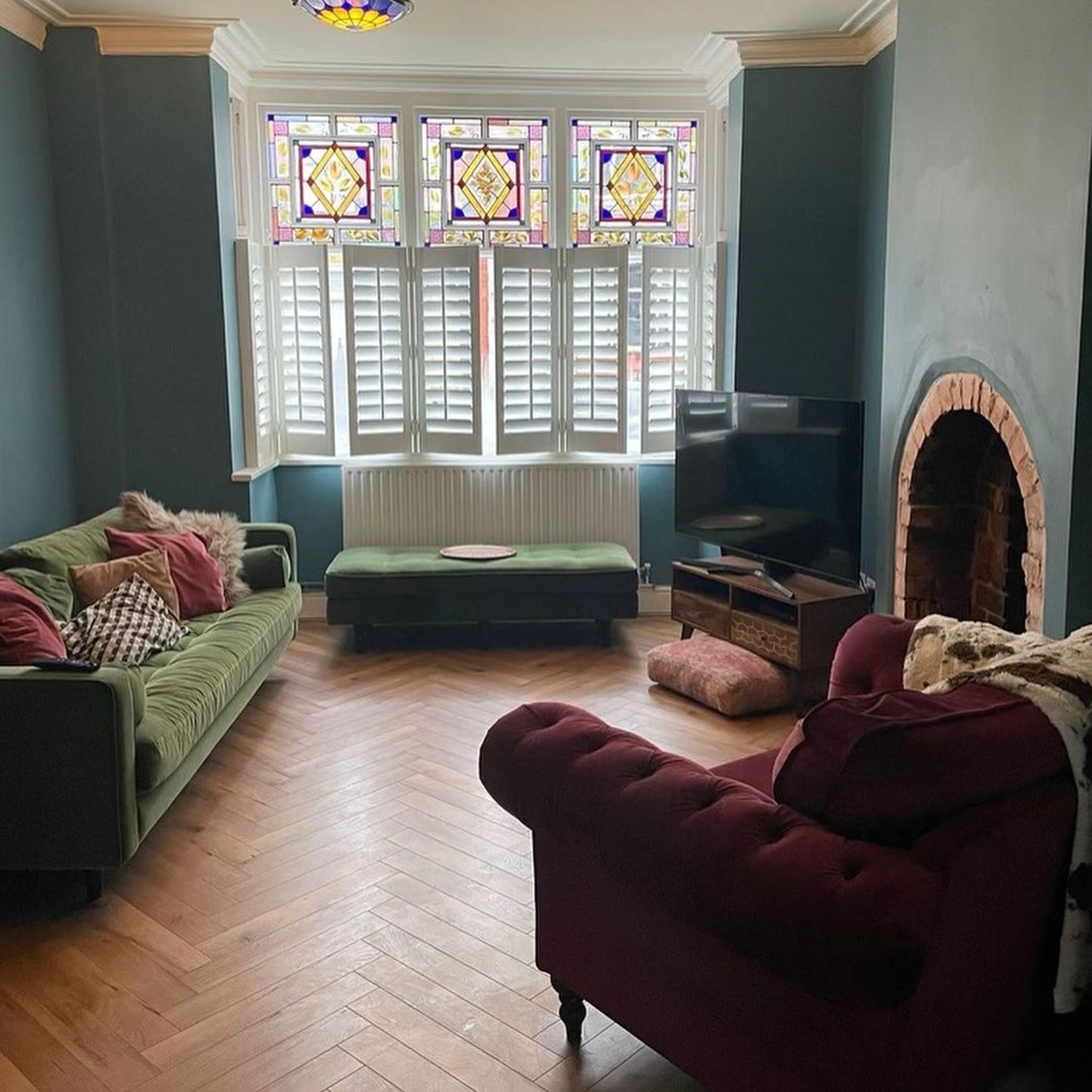 Heritage Oak 12mm Herringbone Laminate - Floor Street