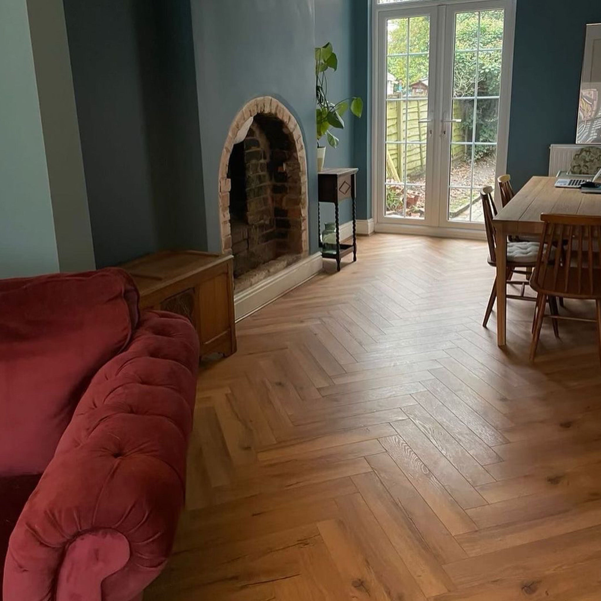 Heritage Oak 12mm Herringbone Laminate - Floor Street