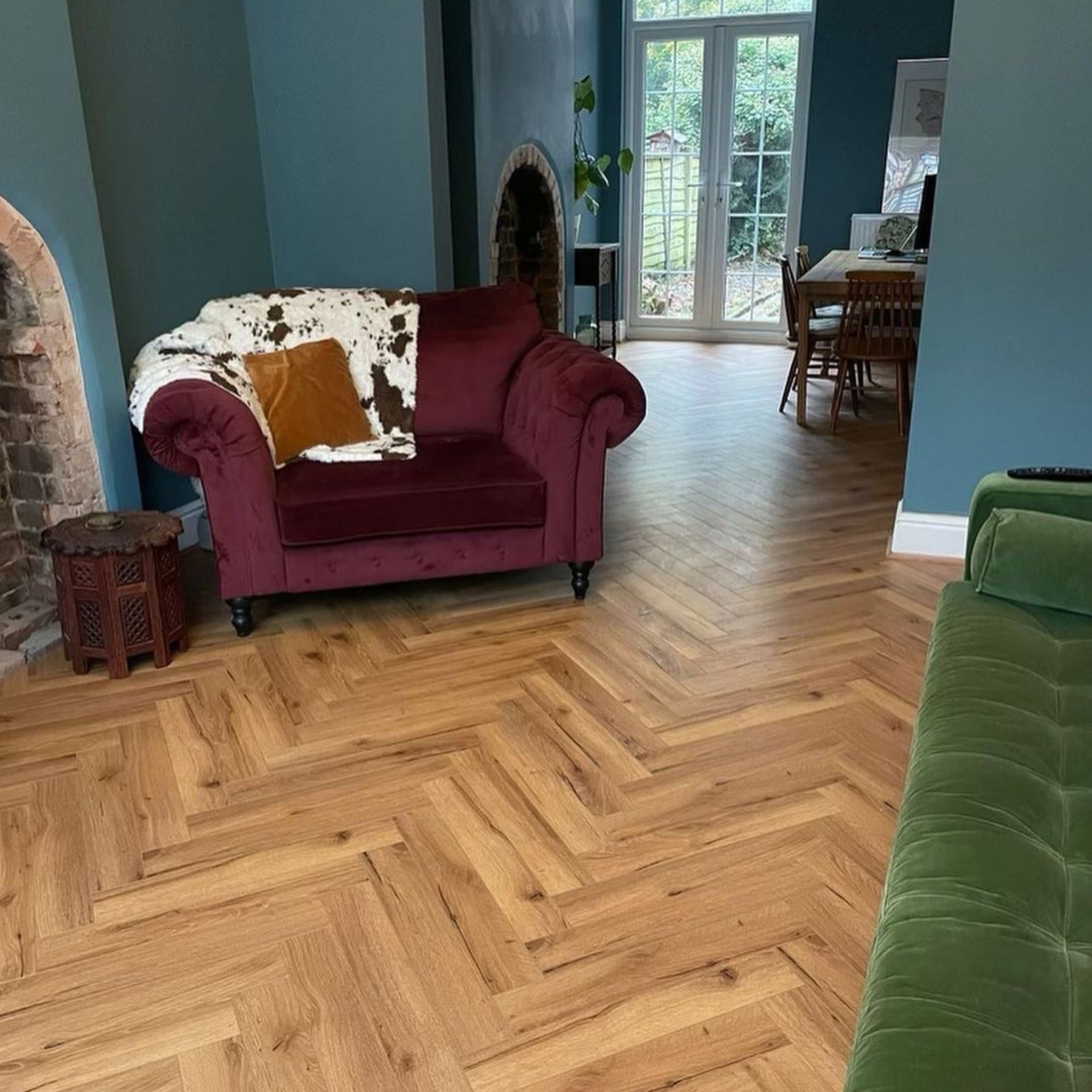 Heritage Oak 12mm Herringbone Laminate - Floor Street
