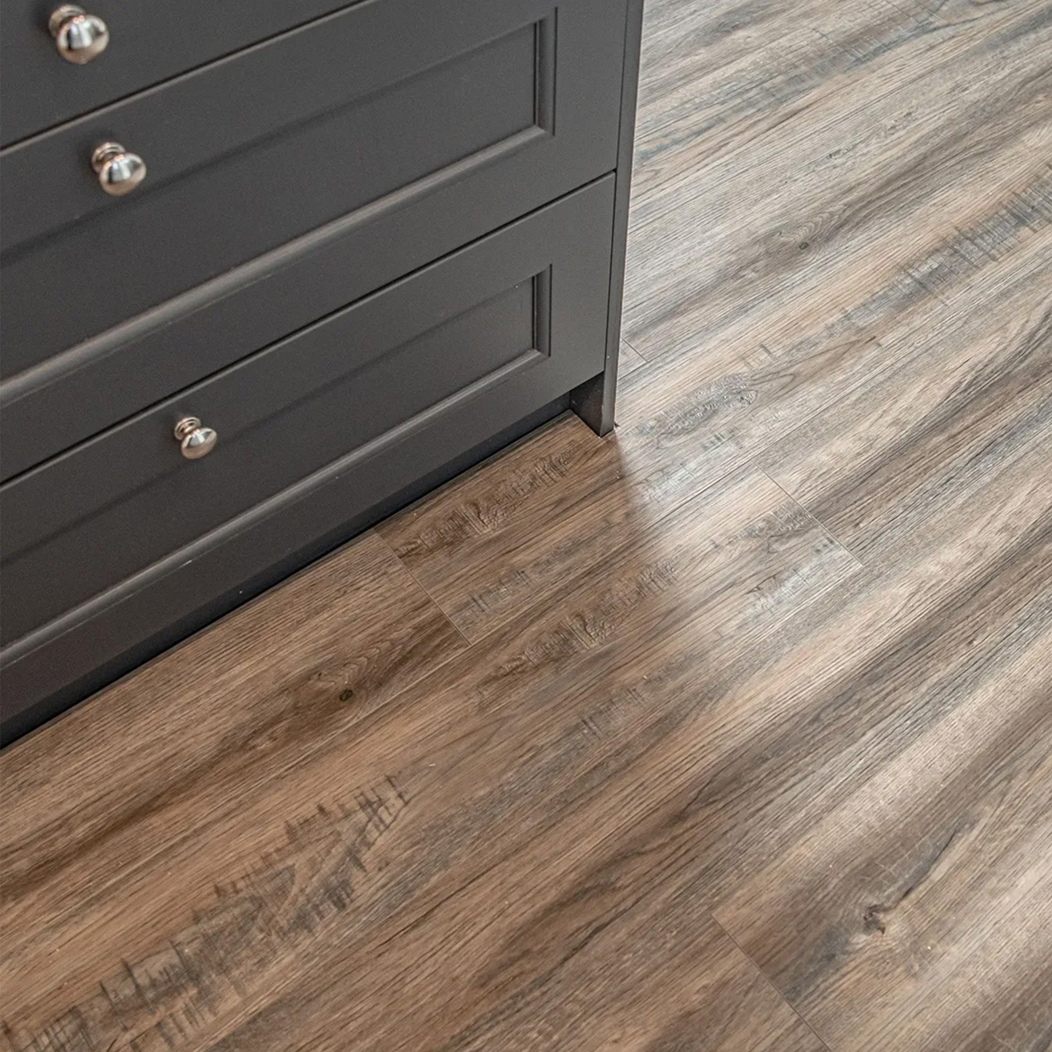 Hydro Loc Smoked Grey/ Brown 6mm Straight Waterproof Click Vinyl - Floor Street