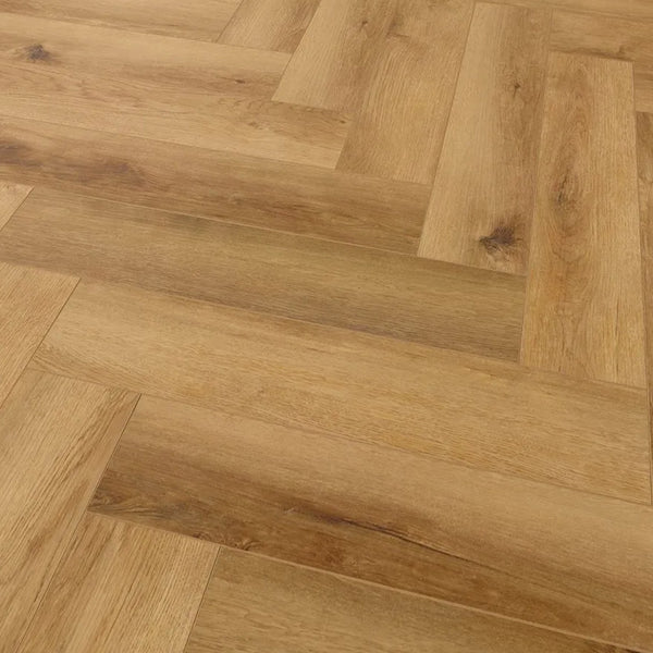Warm Oak Herringbone Click Vinyl SPC