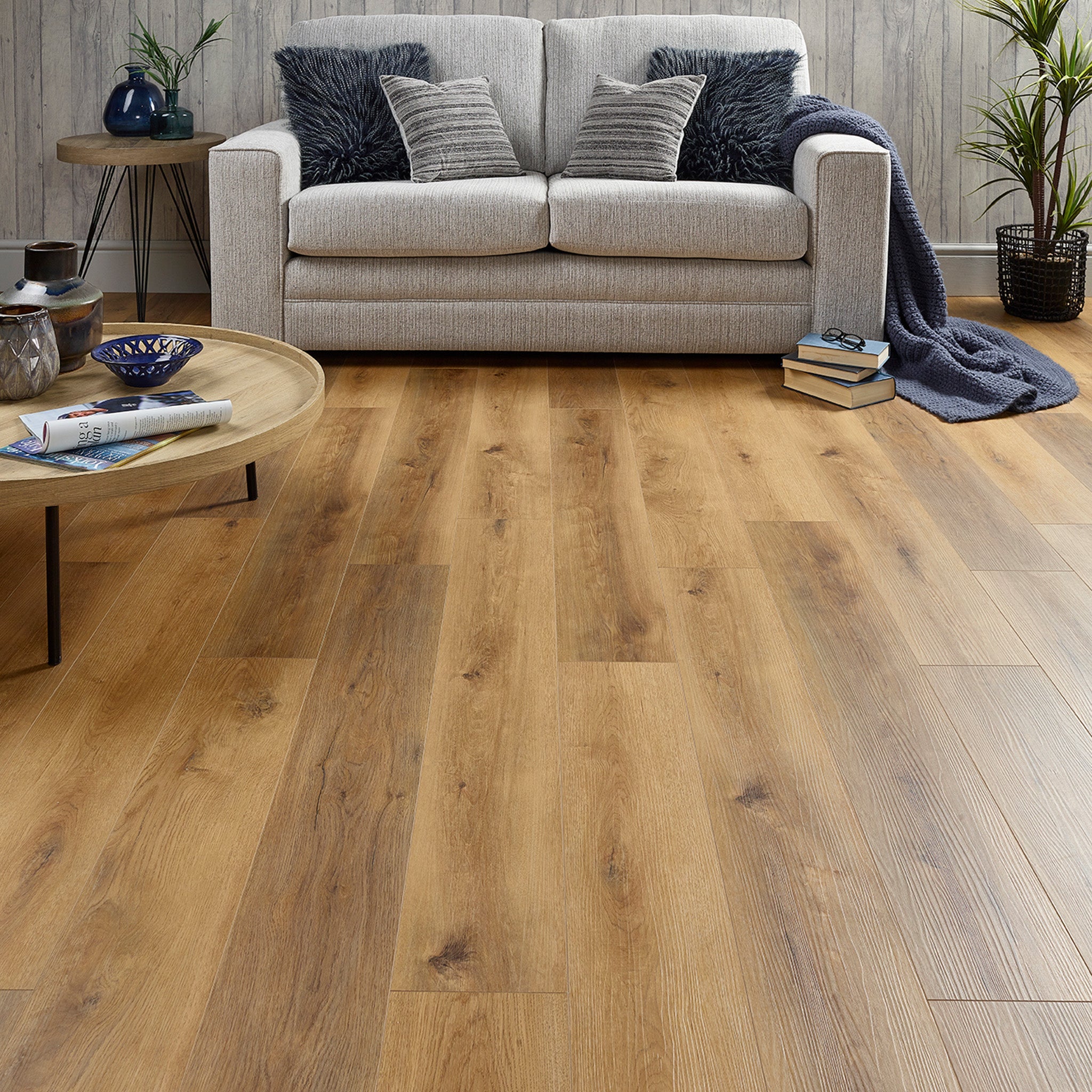 Hydro Loc Warm Oak 6mm Straight Waterproof Click Vinyl - Floor Street