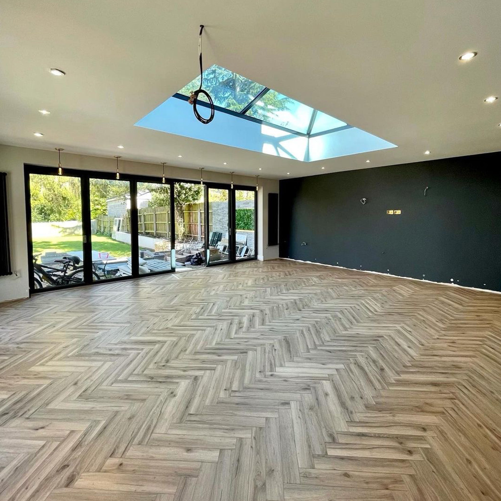 Latte Oak Herringbone Waterproof Click Vinyl - Floor Street