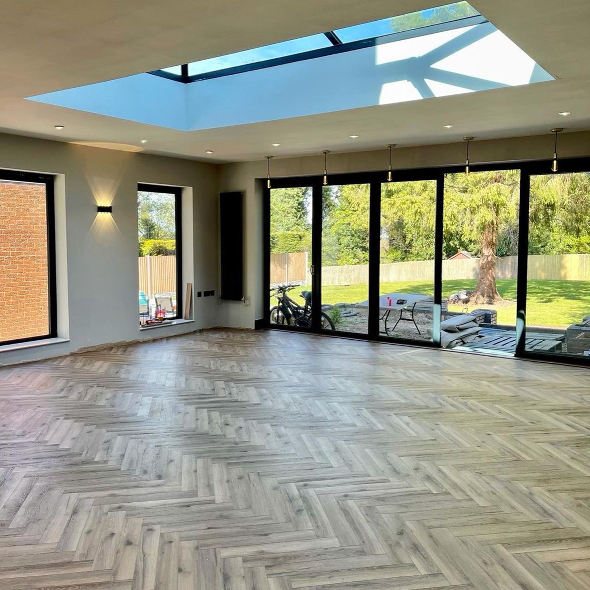 Latte Oak Herringbone Waterproof Click Vinyl - Floor Street