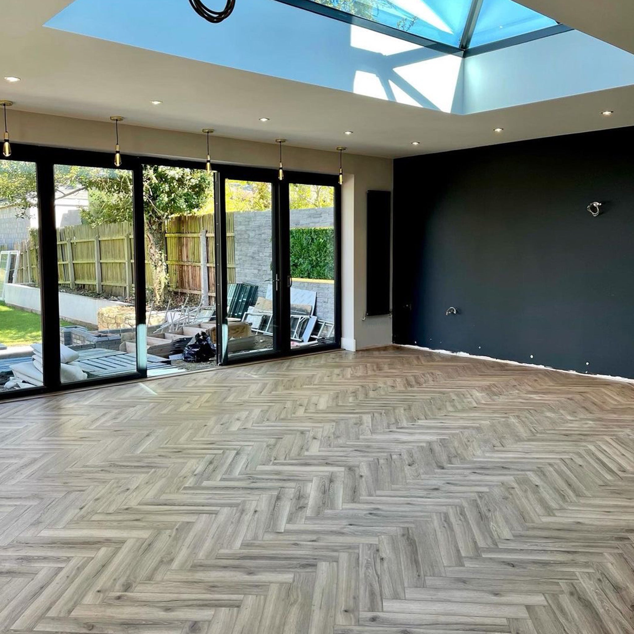 Latte Oak Herringbone Waterproof Click Vinyl - Floor Street