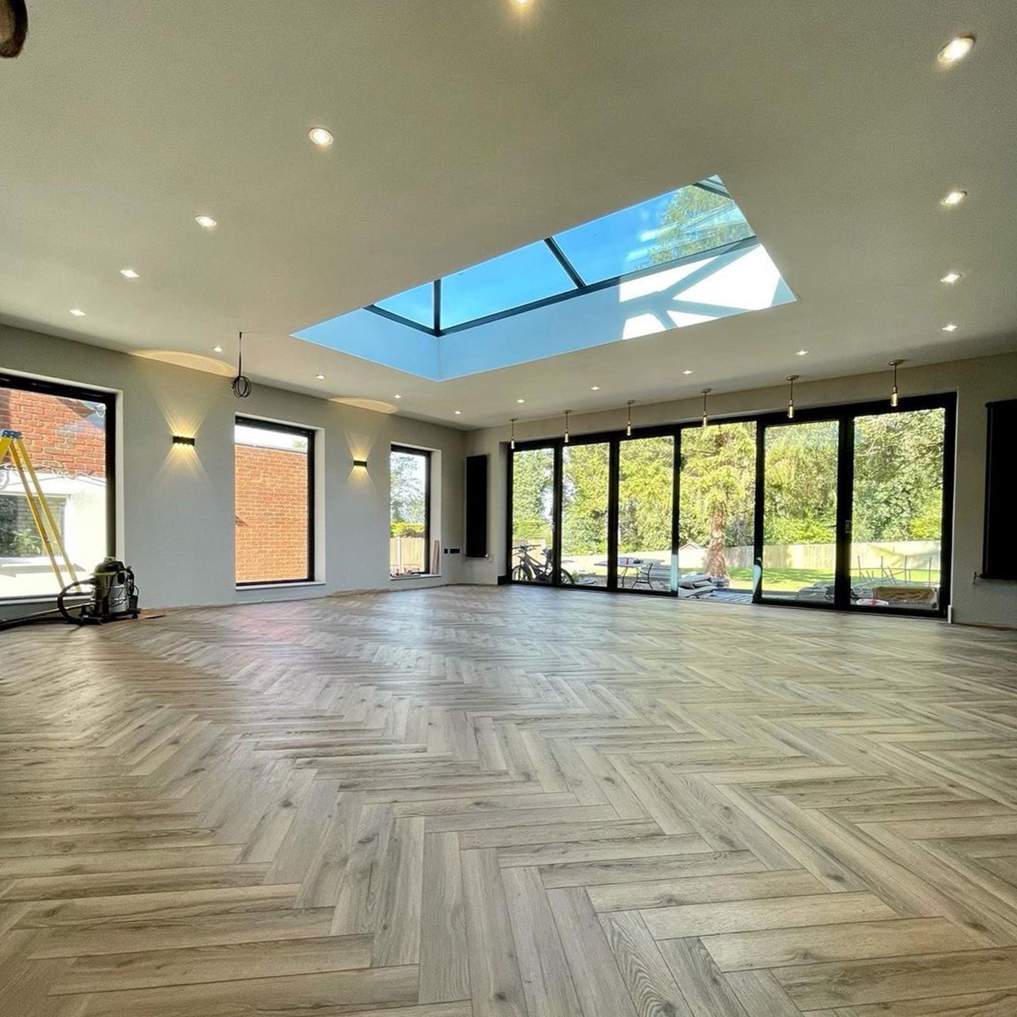 Latte Oak Herringbone Waterproof Click Vinyl - Floor Street