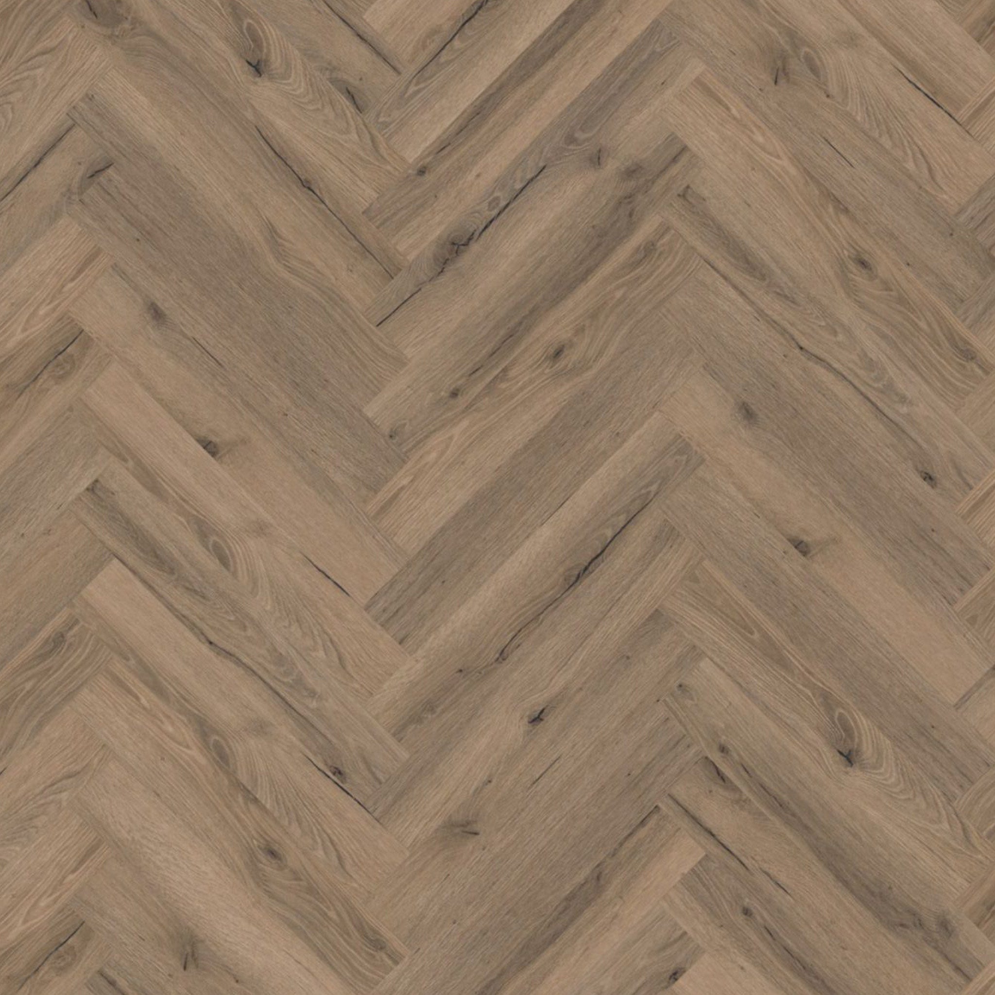 Latte Oak Herringbone Waterproof Click Vinyl - Floor Street