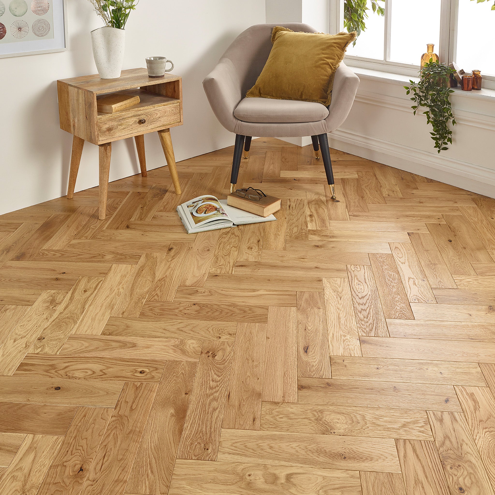 Timeless Oak Herringbone Engineered