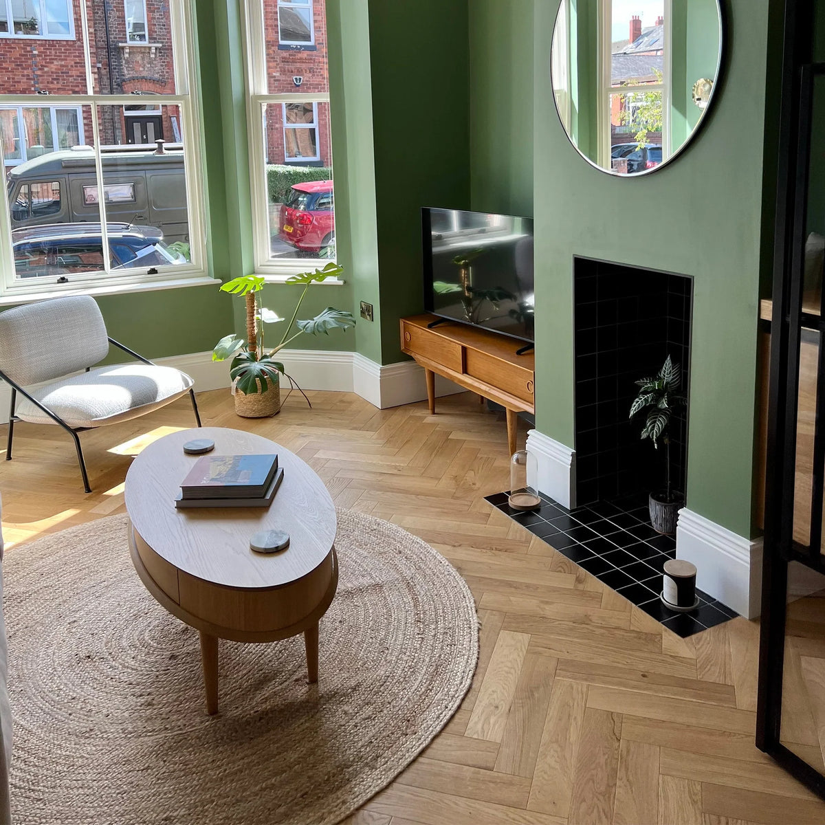 Honey Oak 15/4 x 90mm Herringbone Engineered