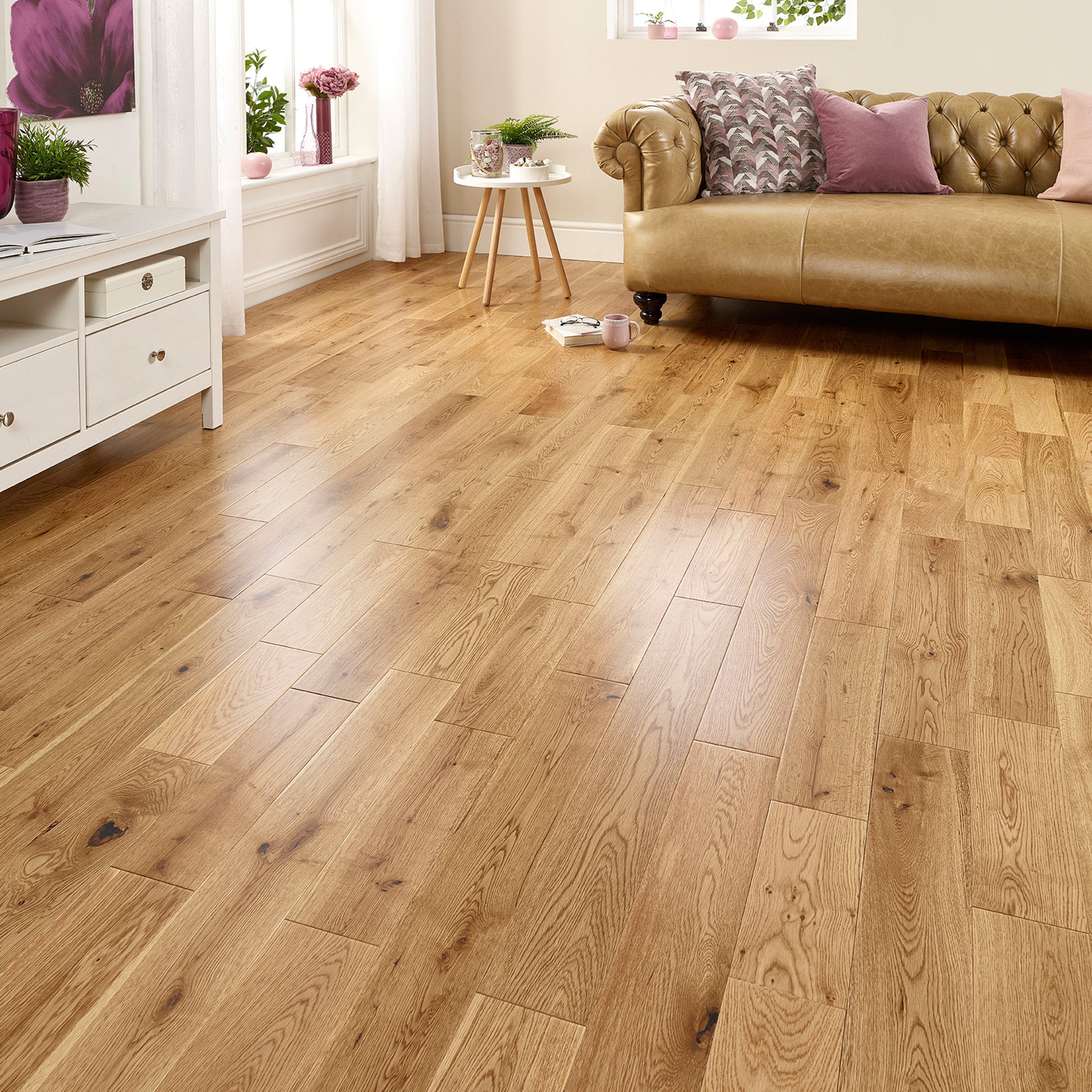 Natural Lacquered 14/3 x 125mm Straight Engineered - Floor Street