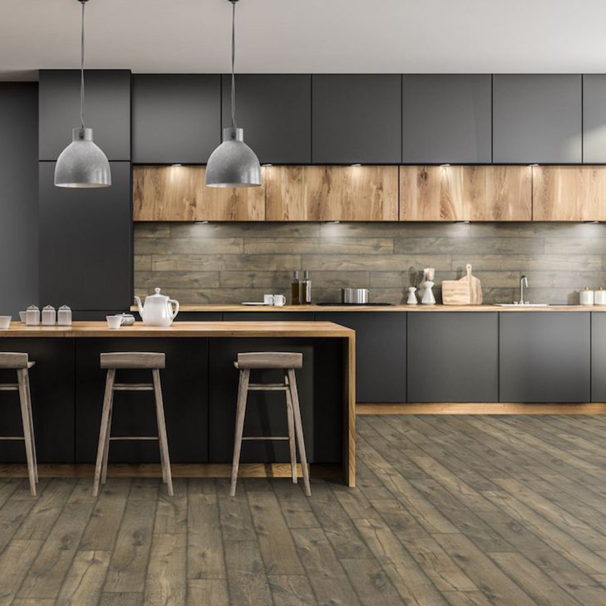 Oak Posino 8mm Straight Laminate - Floor Street