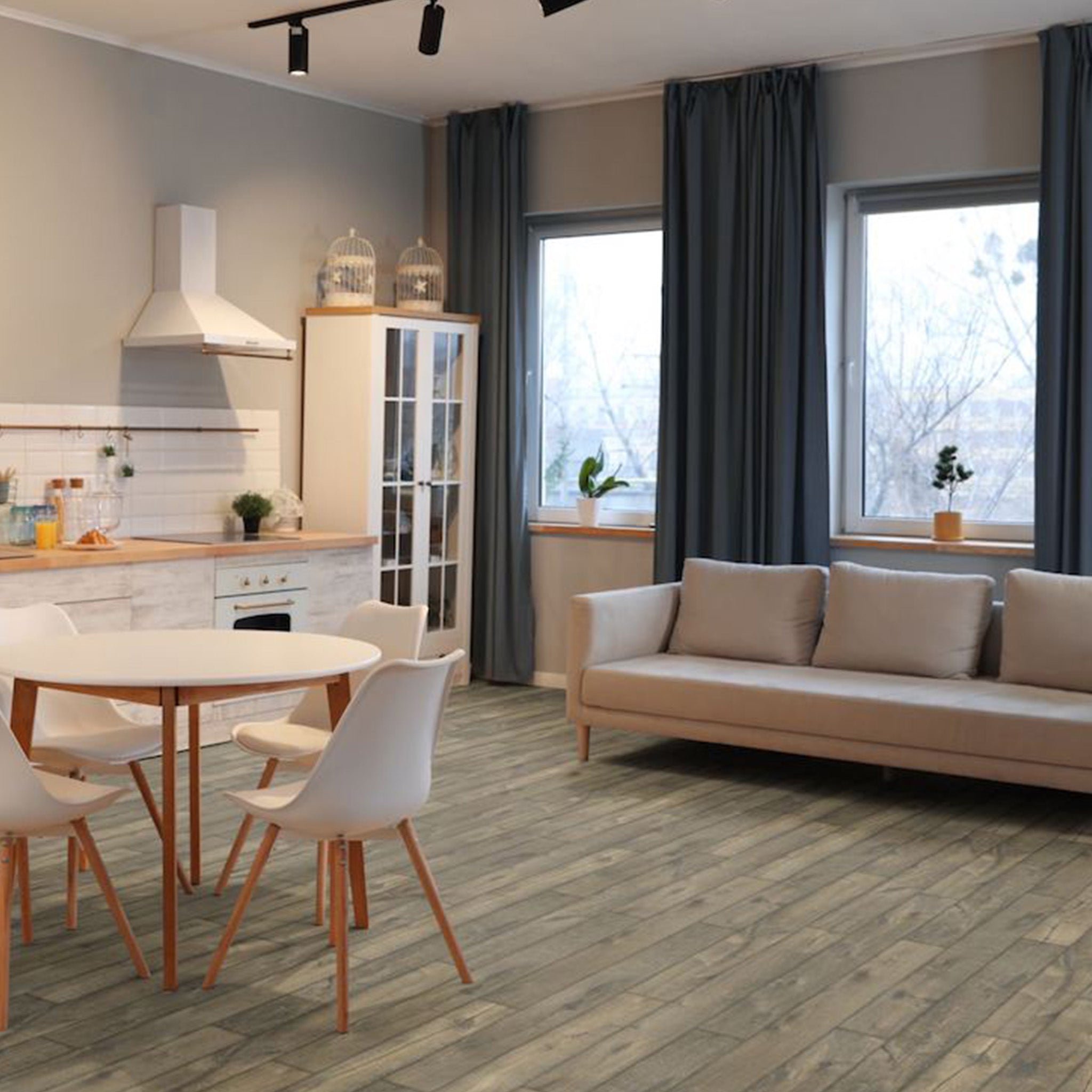 Oak Posino 8mm Straight Laminate - Floor Street