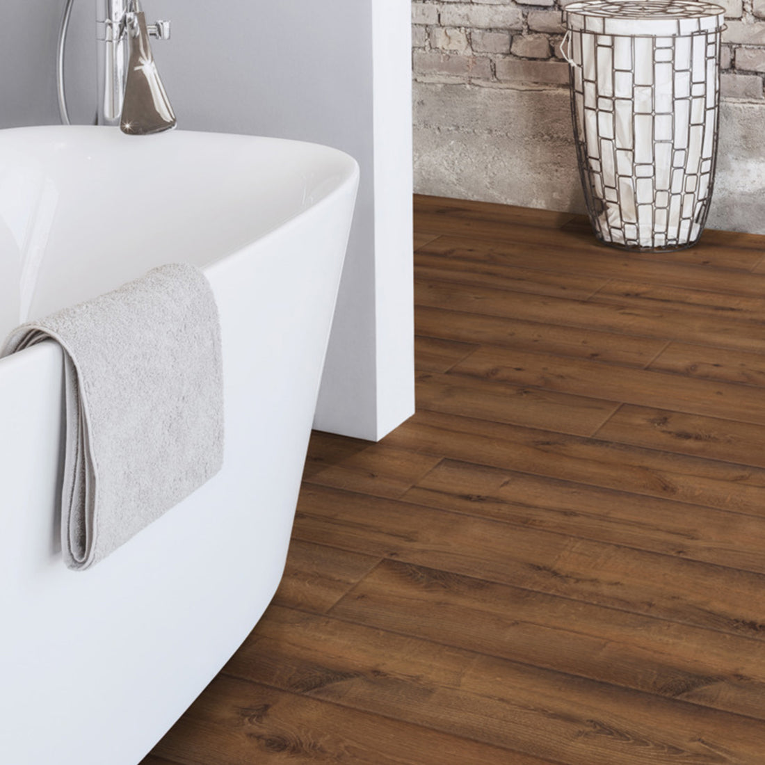 Oak Volcano Pressed Bevel AC5 8mm Straight Waterproof Laminate