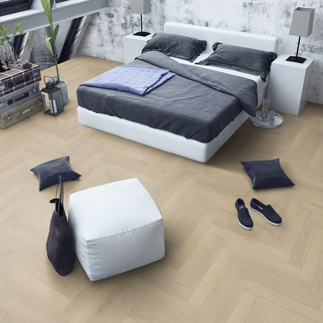 Scandi Oak 12mm Herringbone Laminate - Floor Street