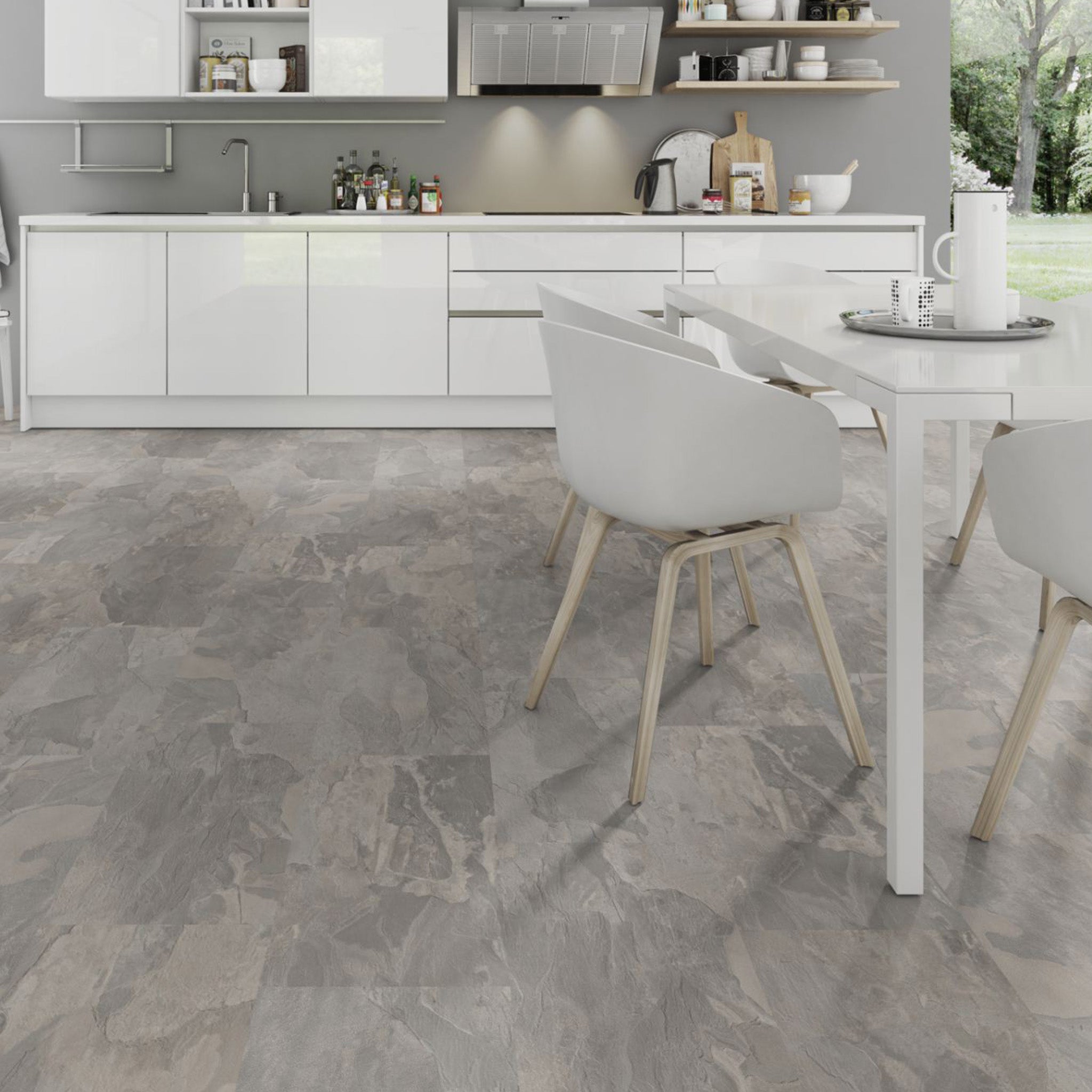 Silverado 8mm Tile Effect Waterproof Laminate - Floor Street