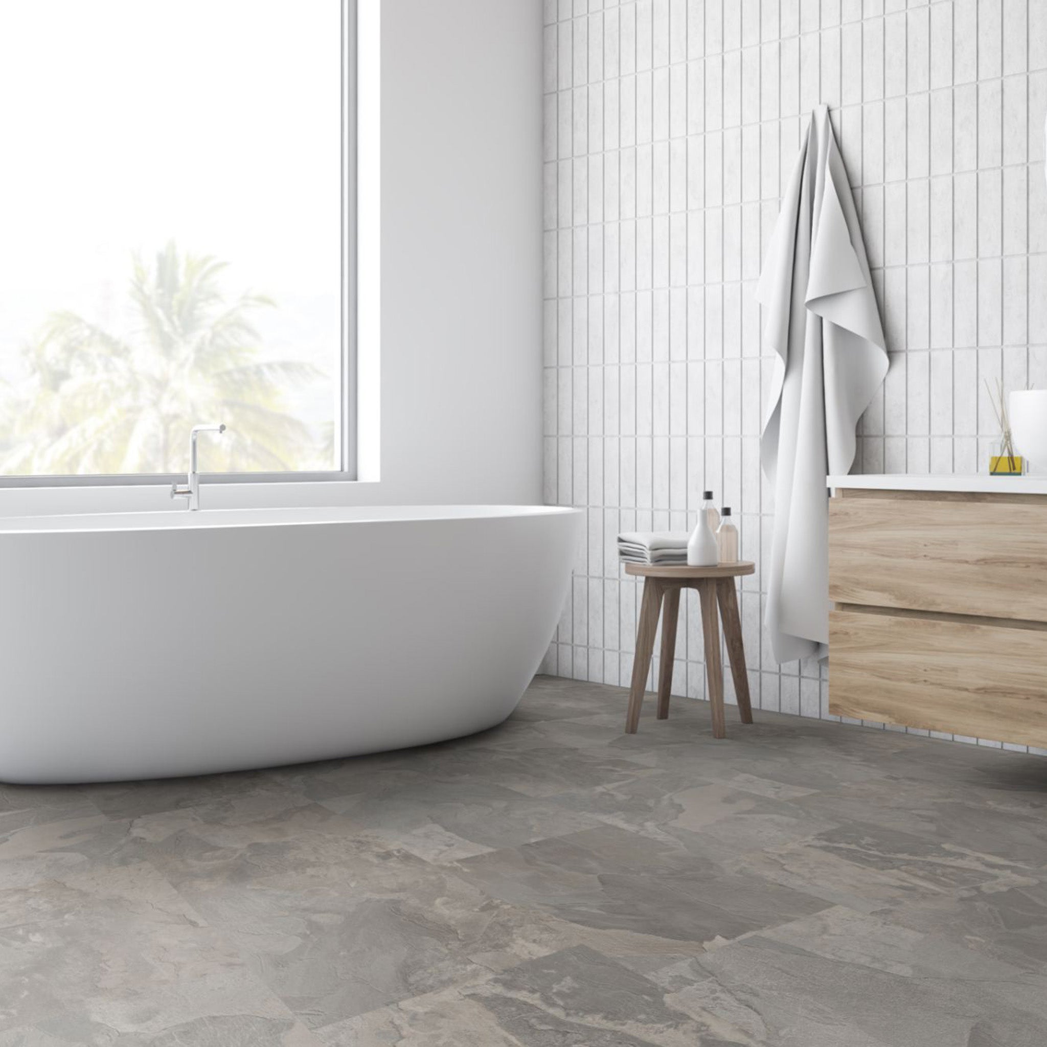 Silverado 8mm Tile Effect Waterproof Laminate - Floor Street