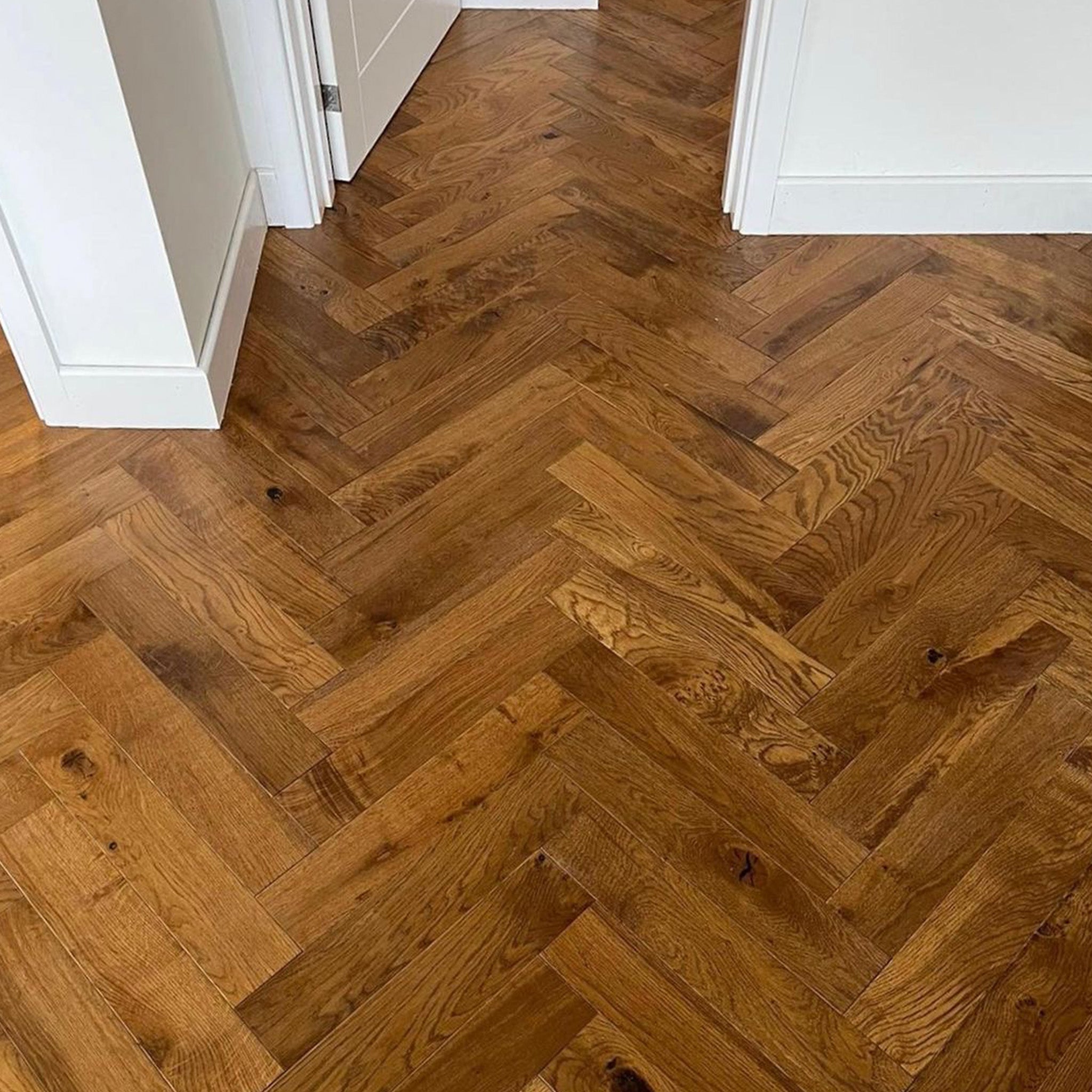 Smoked Brushed & Lacquered 18/5 x 100mm Herringbone Engineered - Floor Street