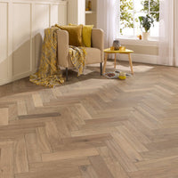 Smoked Grey Herringbone Engineered