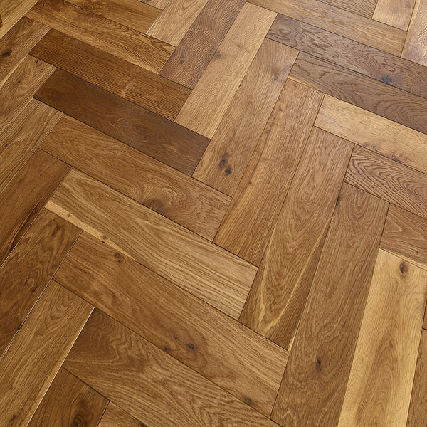 Smoked Brushed & Oiled 15/4 x 90mm Herringbone Engineered