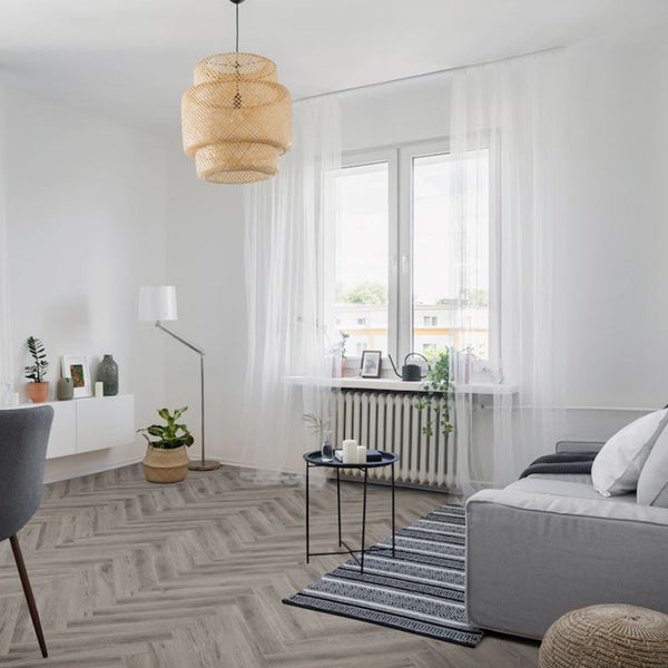 Stonehenge Oak Herringbone Waterproof Click Vinyl - Floor Street