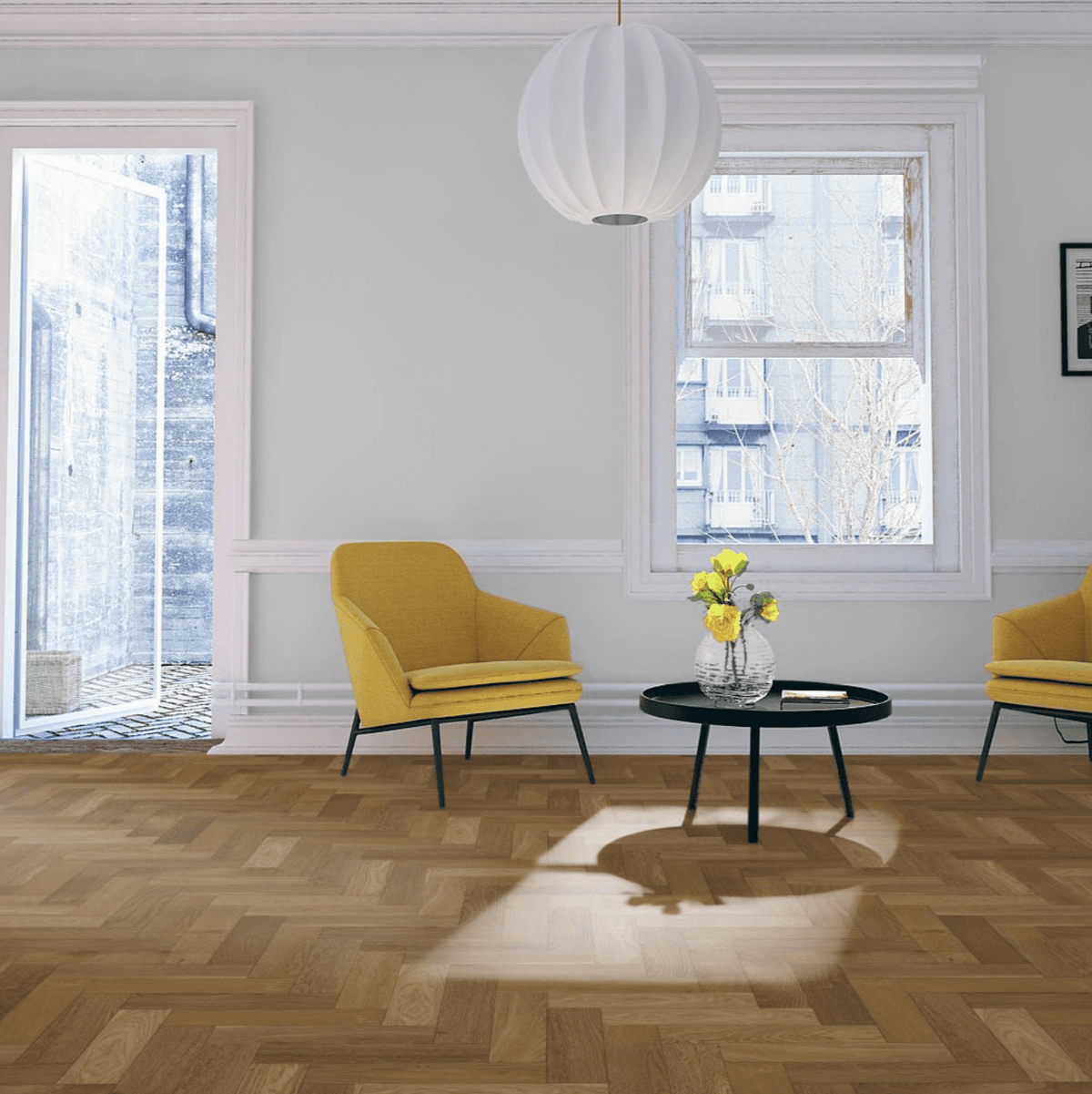 Toffee Oak 15/4 x 90mm Herringbone Engineered - Floor Street