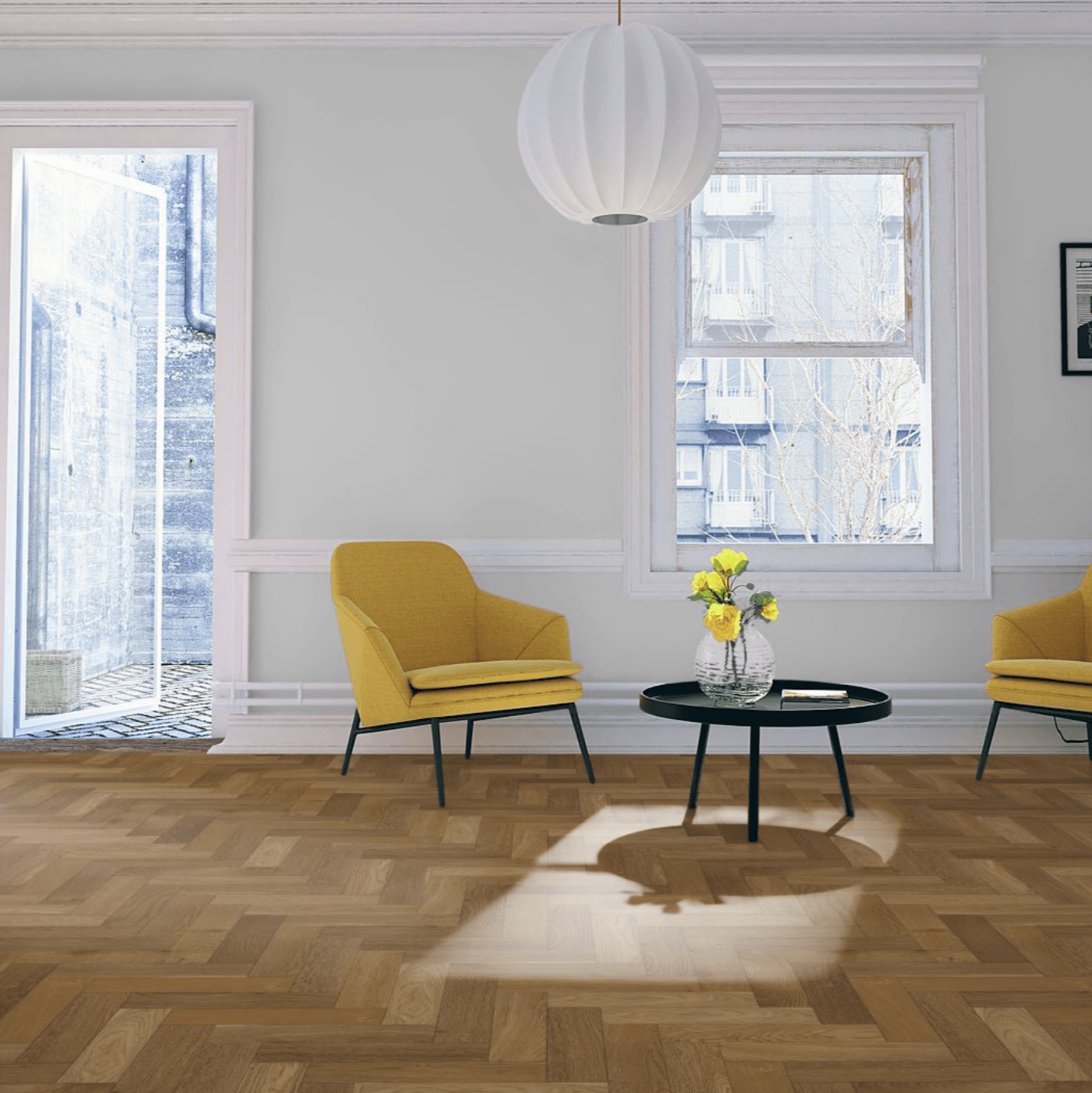Toffee Oak 15/4 x 90mm Herringbone Engineered - Floor Street