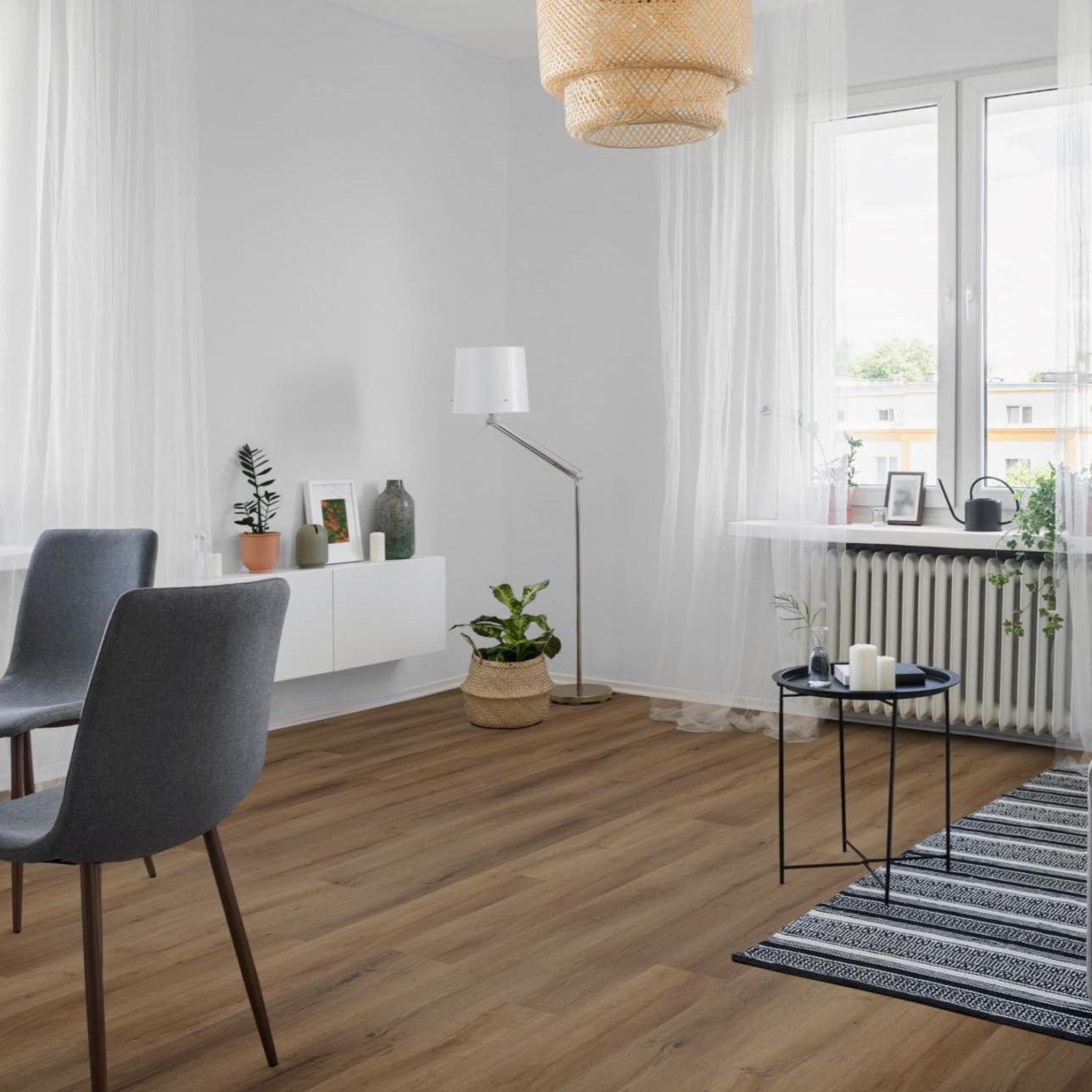 Uni Oak Straight Waterproof Click Vinyl - Floor Street