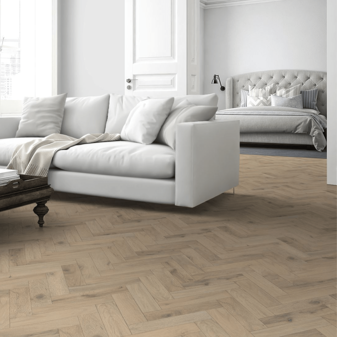 White Sundays 15/4 x 90mm Herringbone Engineered - Floor Street